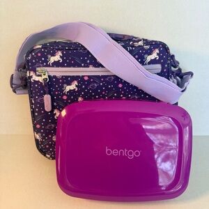 Bentgo Kids Prints Lunch Bag & Bento Box Set- Unicorn stars- Insulated